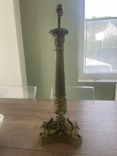Ancien pied lampe a - ancien,