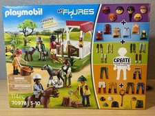 BOITE SET PLAYMOBIL PLAYMO 70978 MY FIGURE LE CENTRE EQUESTRE EQUITATION Neuf