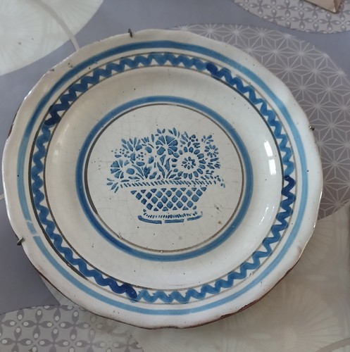 Ancienne assiette faïence - assiette, en