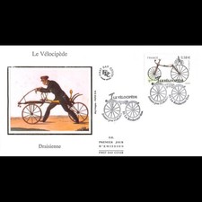 FDC soie - Le vélocipède