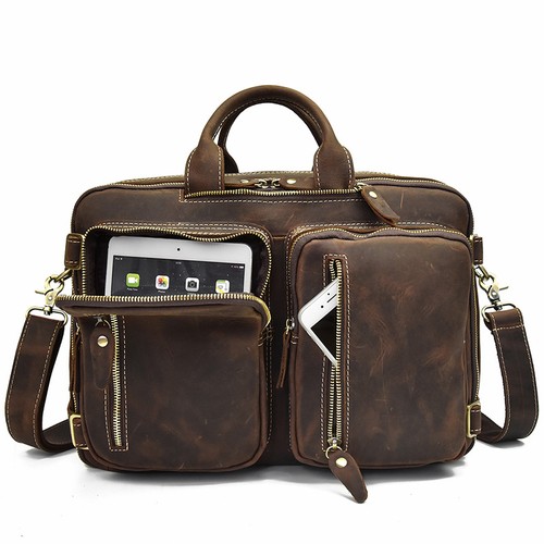Sac besace 100 cuir marron - 100%,