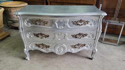 Commode style louis argente - style,