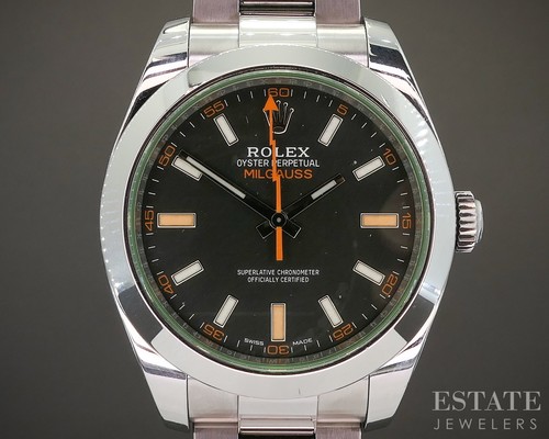 Rolex milgauss 116400gv green - rolex,