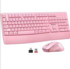 MEETION Wireless Keyboard and Mouse, Wrist Rest for PC/Computer/Laptop
