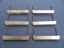 6 poignées coquille métal tiroirs meuble Bureau métier 12,5 cm Stock vintage