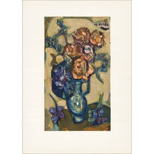 ALDE Yvette - Lithographie "Bouquet" 44x31cm - 1958