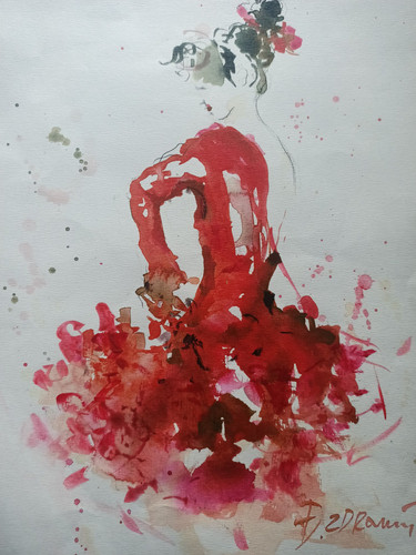 Peinture danseuse flamenco - de,