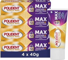 Polident Power Max Fixation + Protection Crème fixatrice Pour Prothèses Dentaire