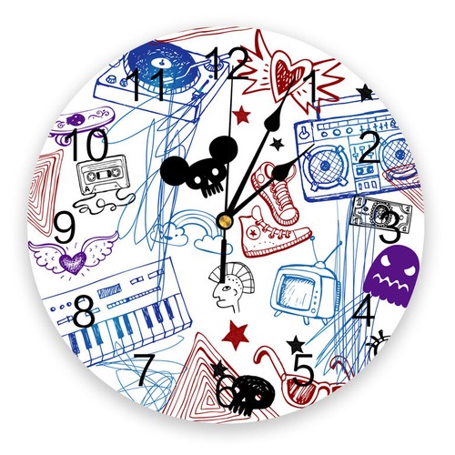 Horloge murale design - , graffiti