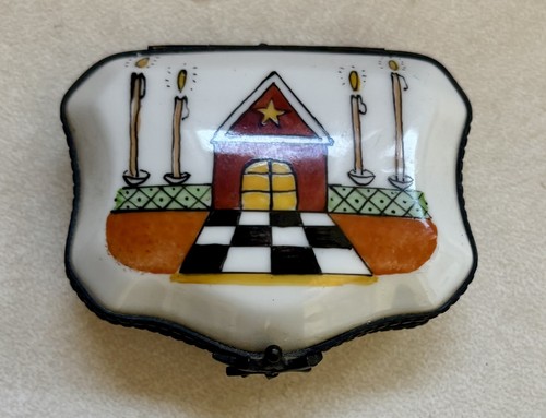 Boîte porcelaine pillulier - porcelaine,