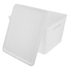  Paniers de rangement en plastique 14x11 pouces petits bacs avec poignée de