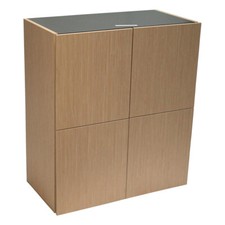 Duravit L-CUBE Halbhochschrank Armoire Plancher 70 x 36,3 X 80 CM 2 Portes Chêne