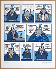 Affiche Sérigraphie Philippe Geluck Le Chat  Avec des si 400ex signée 40x50 cm