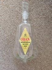 Empty 1 x OBAN Single Malt Scotch Whisky Bottle 1970s with Stopper
