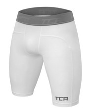 TCA Garçon Pro Performance Collant de Compression Short pour Course - Pro White