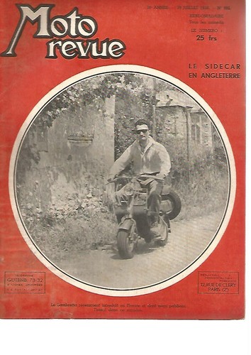 Moto revue 992 sidecar - n°992,