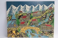 Tableau peinture Village de