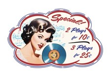 New Jukebox Decal 25 Cent Rock-Ola Wurlitzer Seeburg AMI Stickers Top Hits