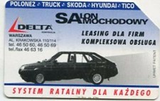 *827/2020 USED URMET POLAND 20 CAR SALON DELTA 50 U PHONECARD CARD
