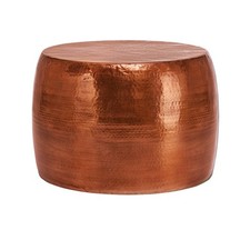 Table basse d'appoint martelée ronde Ø 59 cm cuivre style oriental WOMO-DESIGN®