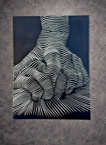 Tableau illusion optique noir