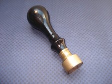 Initial Bronze Wood Stamp Seal "S"