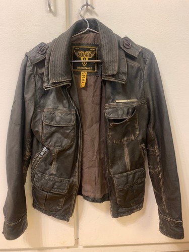 Veste cuir superdry homme - cuir,