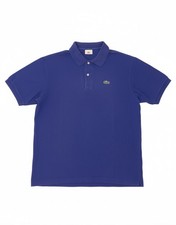 LACOSTE Mens Polo Shirt Size 6 XL Blue Cotton AM06
