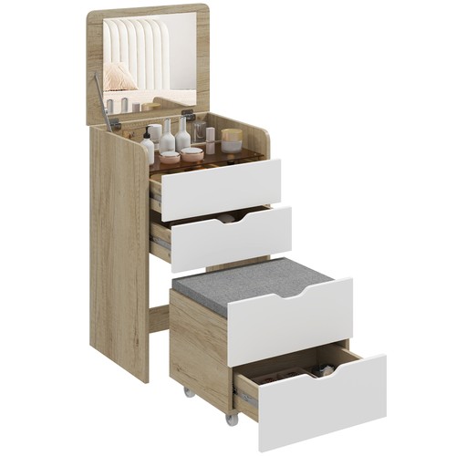 Homcom coiffeuse avec - homcom, miroir