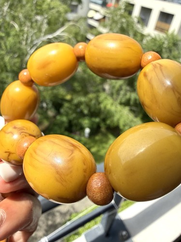 Perles bakélite miel - 7,