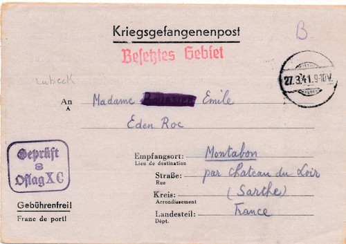 Carte oflag guerre - carte, c