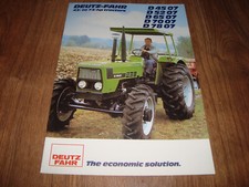 Vintage Deutz Fahr 43 To 73 Hp Tractors D4507 D5207 D6507 D7007 D7807 Catalog