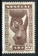 Senegal 1938, 55c Senegalese woman MNH, Yv 145