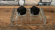 ELEGANT and OLD double glass inkwell, refined office decor ++