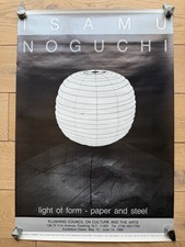 ISAMU NOGUCHI 80s NY NEW YORK EAMES VITRA HERMAN MILLER POSTER EXHIBIT