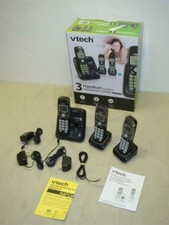 VTECH CS6120-31 3 CORDLESS HANDSET PHONE ANSWERING SYSTEM W CALLER ID