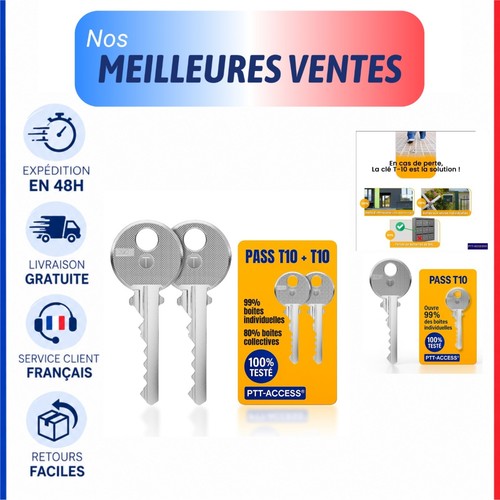Lot clés pass - clés, ptt
