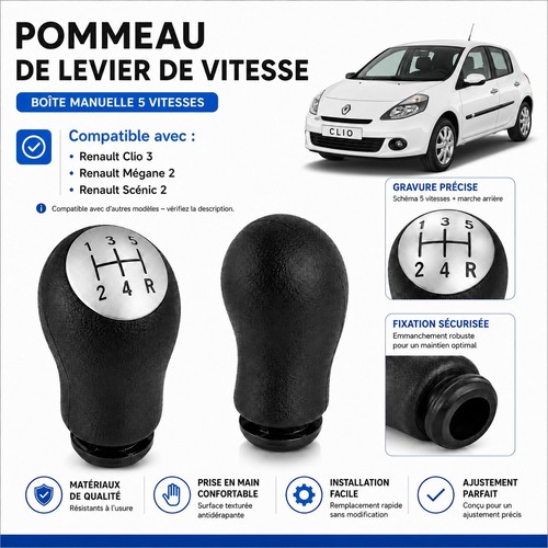 Pommeau vitesse levier de - de,