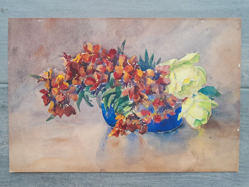 Aquarelle bouquet fleurs 20 - aquarelle,