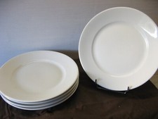 5 plates Ø 23.5cm white porcelain tradition CNP FRANCE
