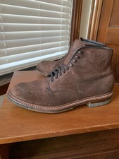 ALDEN 11D BROWN REVERSE CHAMOIS COMMANDO SOLE INDY BOOTS 11 D