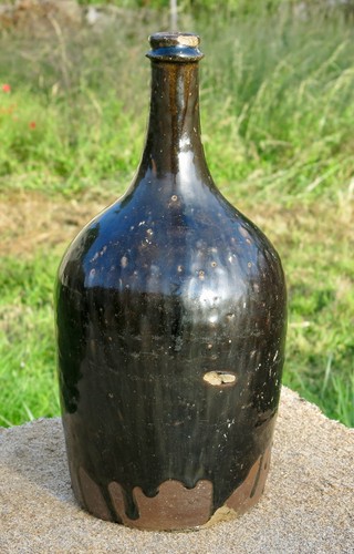 Bouteille grès ancienne - bouteille, grÈs,