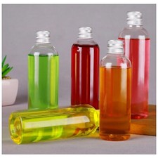 Lot of 10 Mini 80ml Plastic Alcohol Bottles with Screw Caps...
