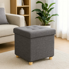 Pouf de rangement pliable