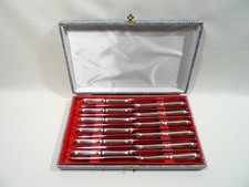 OLD SET OF 12 SILVER METAL KNIVES KNIFE SILVER METAL