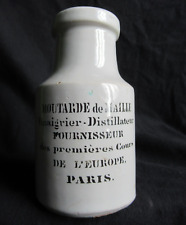 ANCIEN POT à MOUTARDE MAILLE PARIS MOUTARDIER 130 mm 19 e mustard