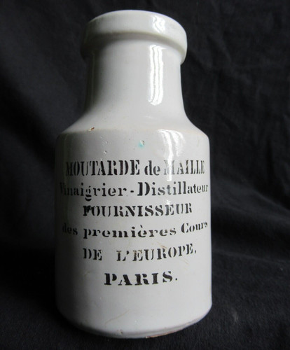 Ancien pot moutarde maille - à,