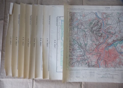 Ign carte type 1922 lyon - 1922, au