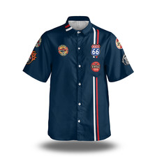 Route 66 Vintage Mechanic Style Lightweight Shirt - Retro Road Trip Work Style