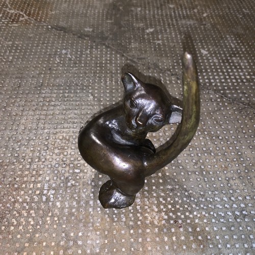 Statuette chat bronze - statuette,